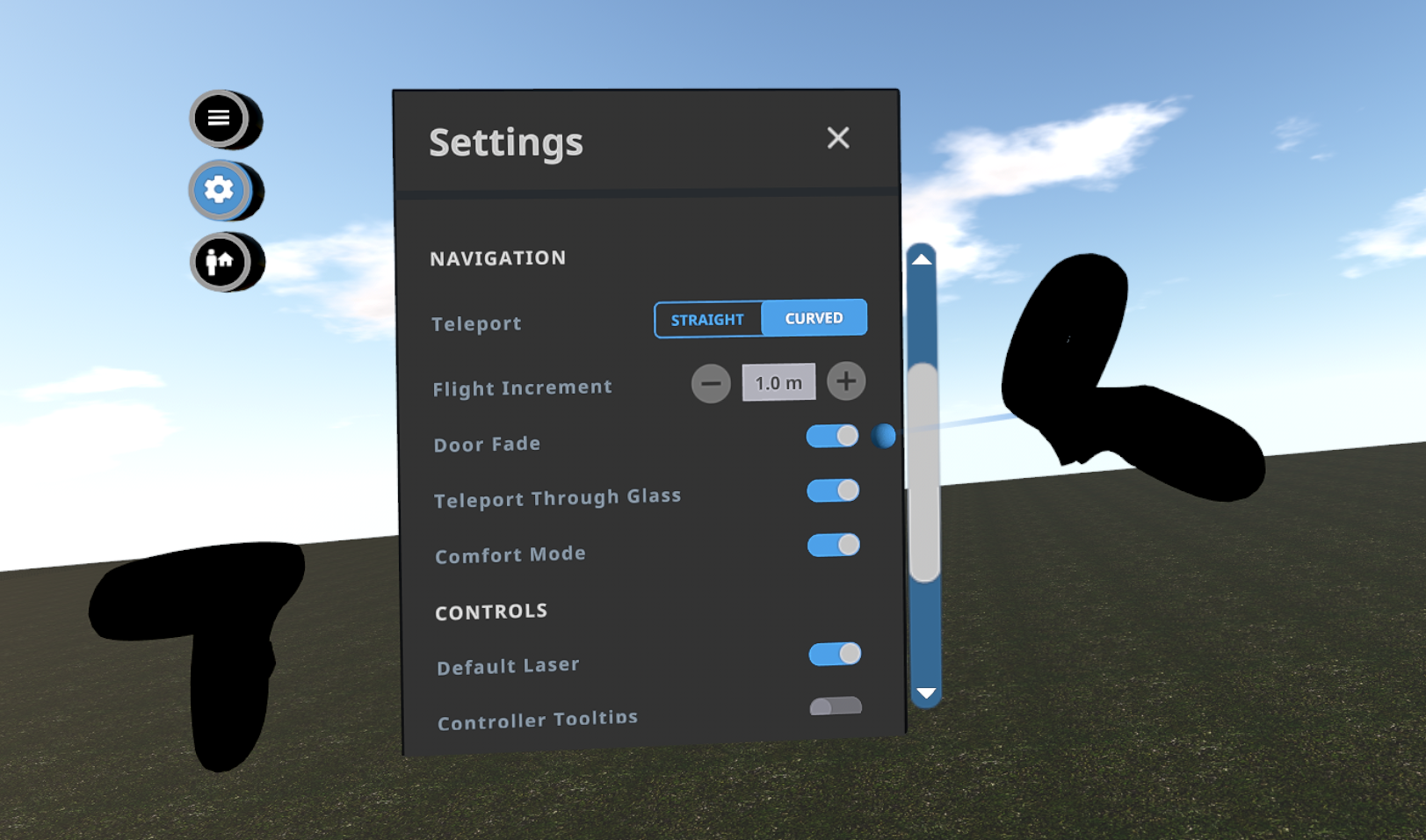 VR Menus and Settings – Roblox Support